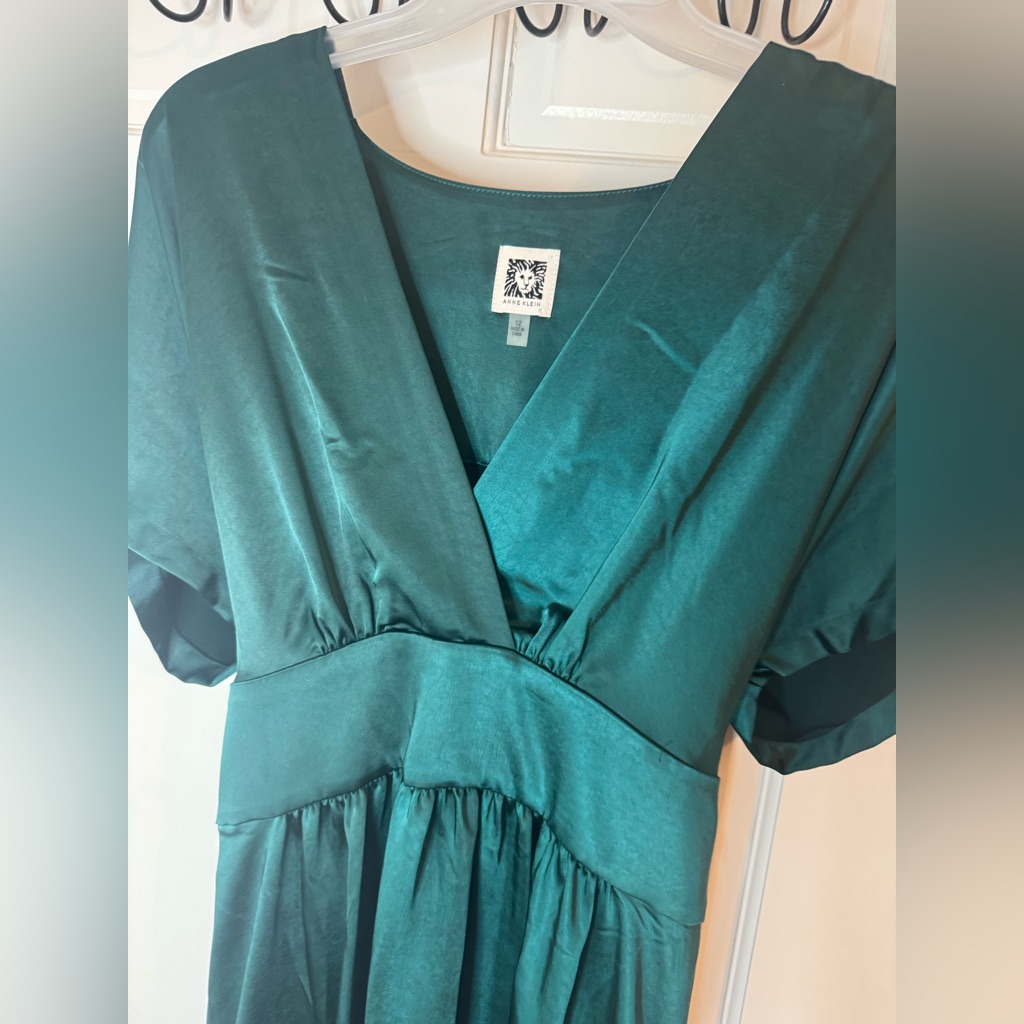 Anne Klein Teal Dress With Bow